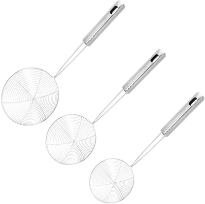 ya 14 9.20 baidi Mesh Skimmer Strainers Spiral Mesh Spoon for Noodles Spaetzle Pasta Chips-1