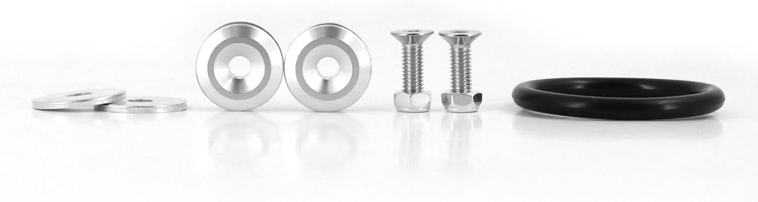 ya 6 8.24 baidi 10pcs Aluminum Car Quick Release Fasteners Bumper Trunk Fender Hatch Lids Kit AS