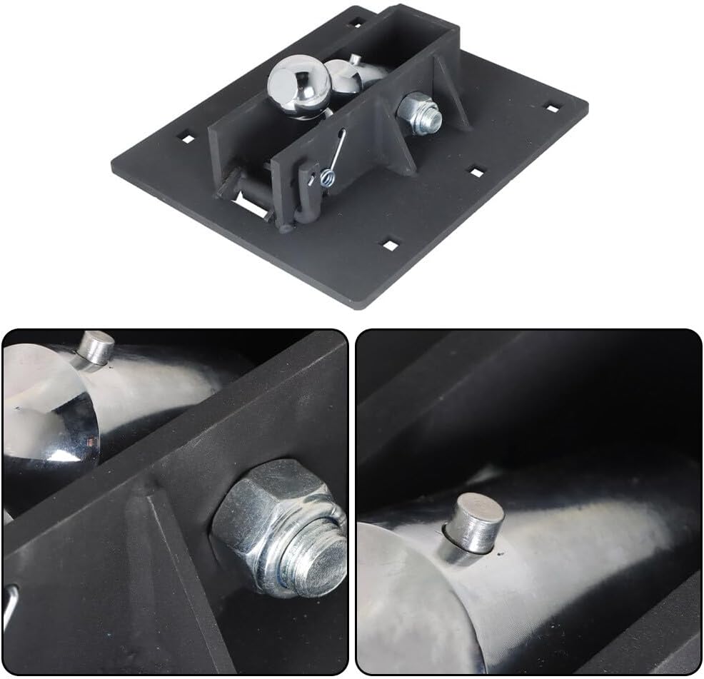 ya 4 8.8.2 2-5/16 inch bed ball folding ball gooseneck trailer hitch 61052 black