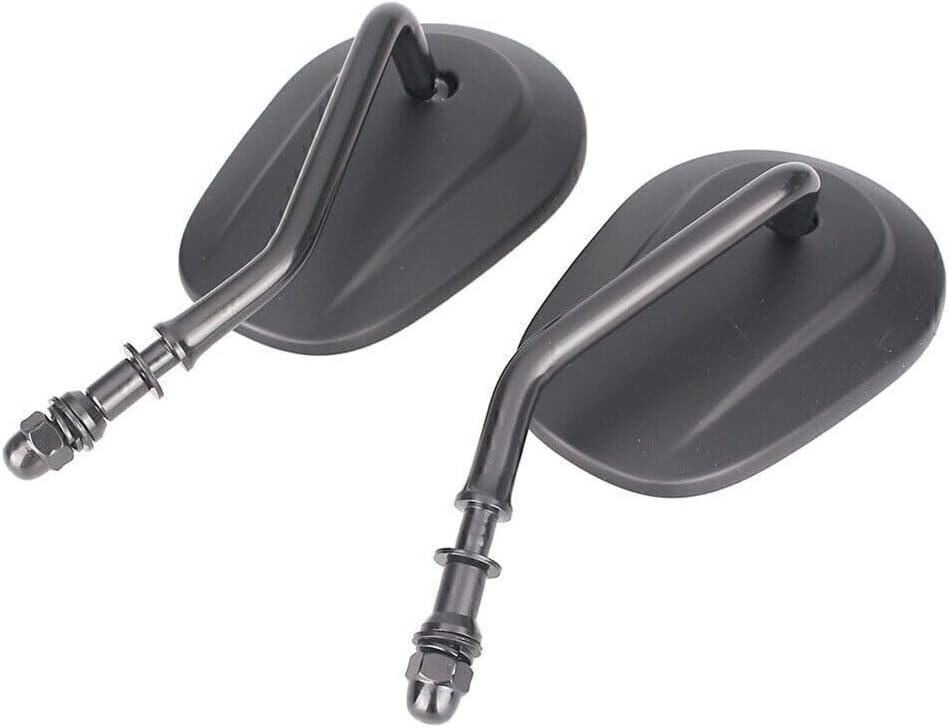 ya 2 8.15 Pair Oval Universal Motorcycle Rear View Mirrors for Harley Street Bob FXDB