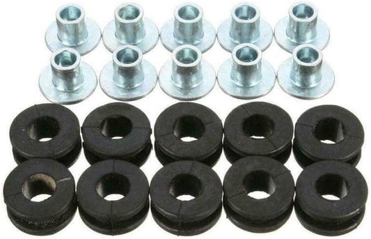 ya 4 8.10 10Pcs Motorcycle M6 Rubber Grommets Bolt Pressure Relief Cushion Kit Replacement