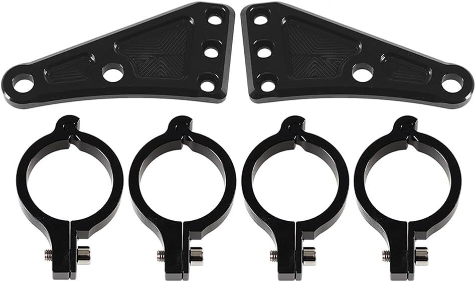 ya 2 8.15 CNC Headlight Lamp Mount Bracket for 41mm Fork Tubes Motorbike Universal Pair