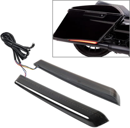 ya 4 8.10 Red LED Saddlebag Side Marker Light Fit For Harley Touring Street Glide 2014-23