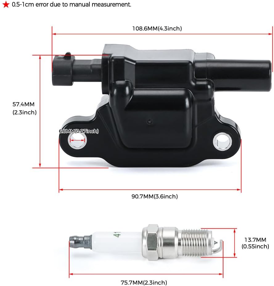 ya 23 10.7 baidi 8X Square Ignition Coil OE for Chevy for Silverado 1500 for GMC 5.3L 6.0L 6.2L V8 UF413
