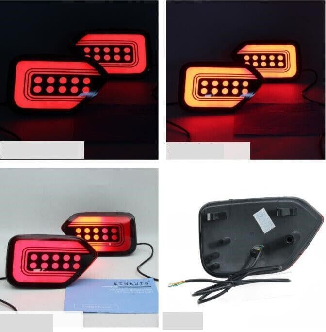 ya 4 8.14 2pcs Rear Bumper Light Tail Light Fog Brake Light for Subaru Crosstrek XV 18-23 Red 