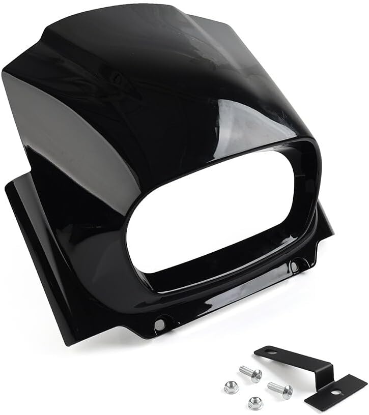 ya 23 10.7 baidi Motor Headlight Front Fairing for Harley M8 Softail Fat Bob FXFB 18-22 Black