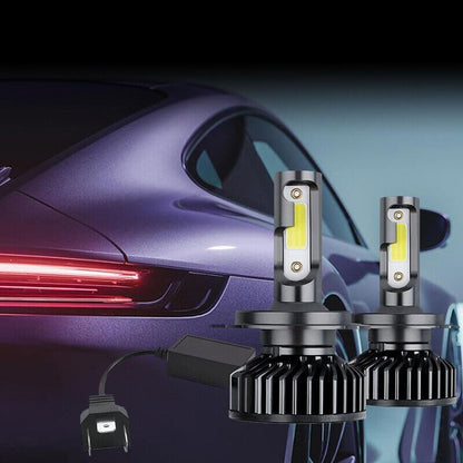 ya 4 8.14 9003 H4 LED Headlight Bulb Kit High/Low Beam Super Bright White 24W