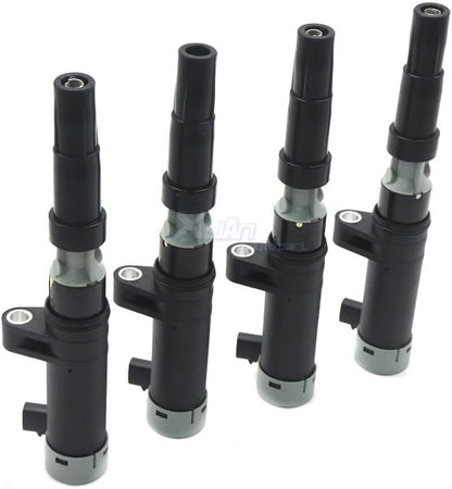 ya 9 10.24 UF-653 SET OF 4 IGNITION COILS for Renault SCENIC 1.4 1.6 2.0 8200405098 4PCS CN