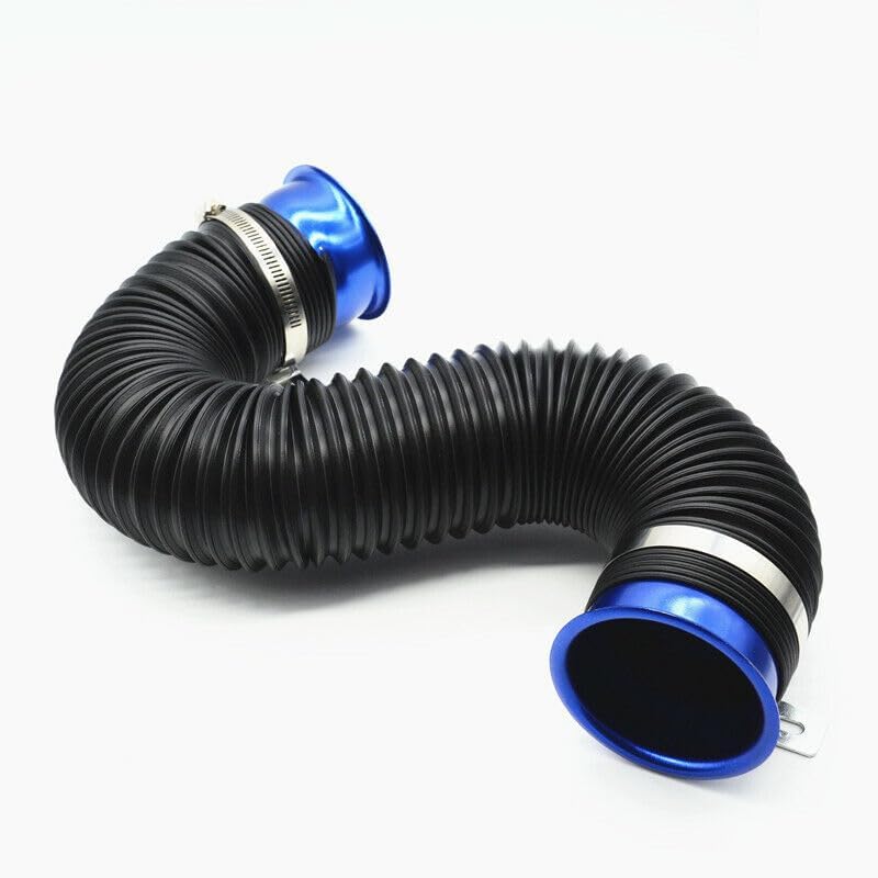 ya 2 8.15 75mm Offroad Cold Air Intake Pipe Inlet Hose Pipe Car Flexible Extensible Blue