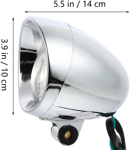 ya 6 8.24 baidi 2 Pcs Retro Bullet Fog Light Projector Lights Motorcycle Headlight Lamp