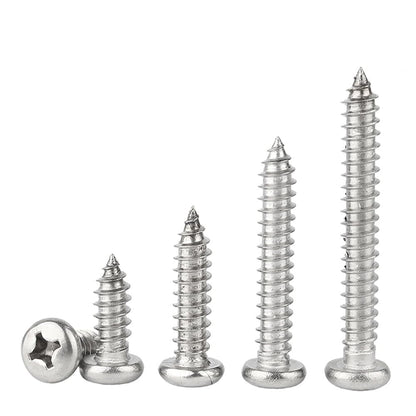 ya 16 10.20 baidi M1-M3.5 Thread Dia A2 Stainless Steel Phillips Pan Head Self Tapping Wood Screws