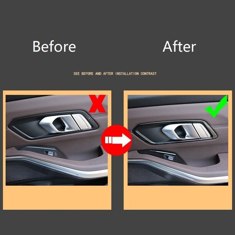 ya 4 8.24 baidi Inner Door Bowl Trim for BMW 3 Series/i3/325li Door Handle G28 G20 4PC