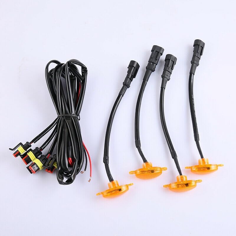 ya 4 8.10 4Pcs for Hyundai Kona 2018-2021 Car Front Grille LED Light Raptor Style Trim