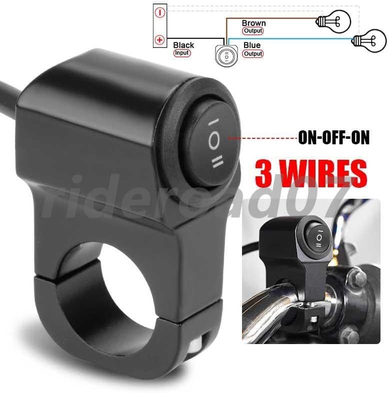 ya 4 8.24 baidi 7/8 Motorcycle ATV Handlebar Mount ON/OFF Switch For Headlight Fog Light Lamp