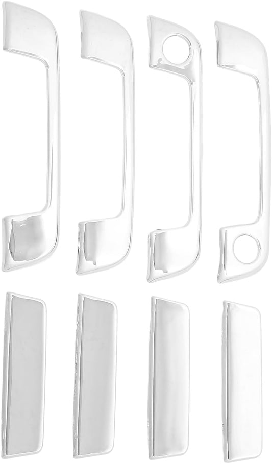 ya 2 8.15 Auto 4 Sets Exterior Door Handle Cover ABS Chrome Weatherproof Part for E32