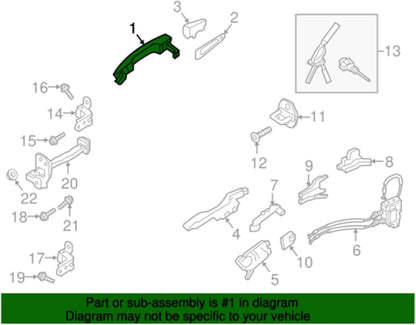 ya 2 8.15 for 15-19 for Hyundai Sonata 82661C1000Y7S Outside Door Handle Right Driver Assembly