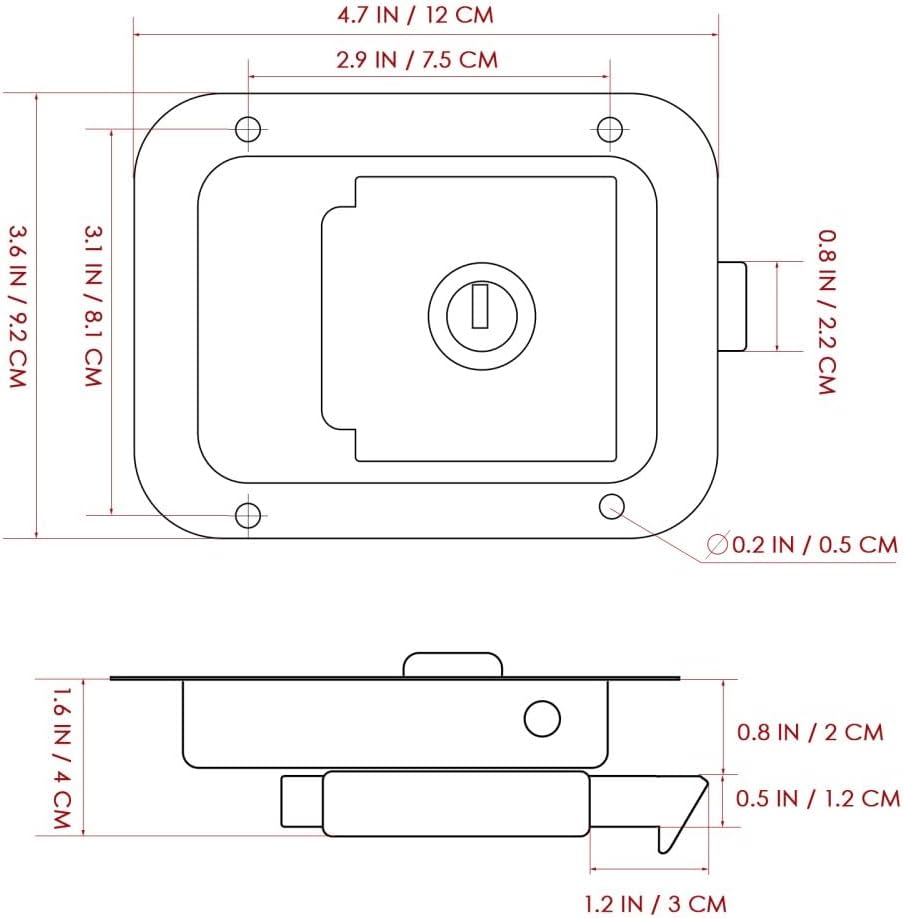 ya 4 8.14 Trailer Door Locks Keys Panel Lock Boat Latches Stainless Steel
