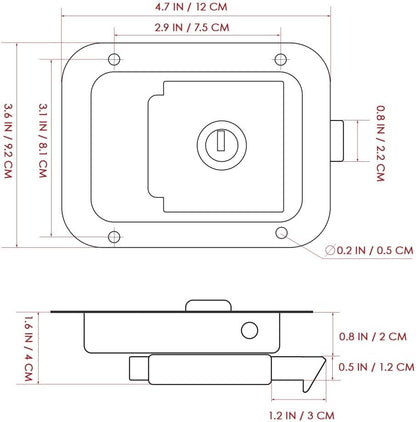 ya 4 8.14 Trailer Door Locks Keys Panel Lock Boat Latches Stainless Steel