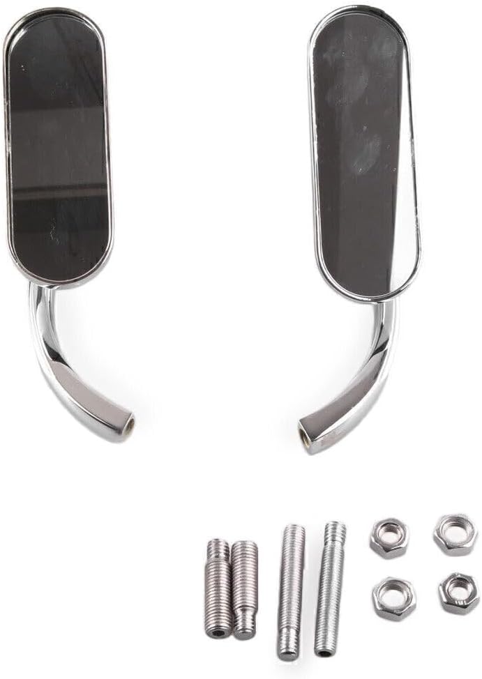 ya 2 8.15 Chrome Oval Rearview Side Mirror for Harley-Davidson Road King Fatboy Dyna