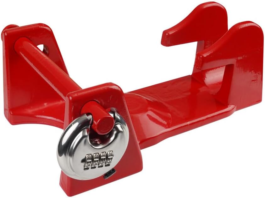 ya 4 8.8.2 TL-50 Gooseneck Hitch Lock W/Combination Lock RVs Livestock Hauler Trailer Red