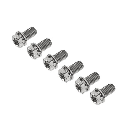 ya 9 10.24 6pcs Bolts Torx Head Flange Screws M6x15mm for Motorcycle Bike Silver