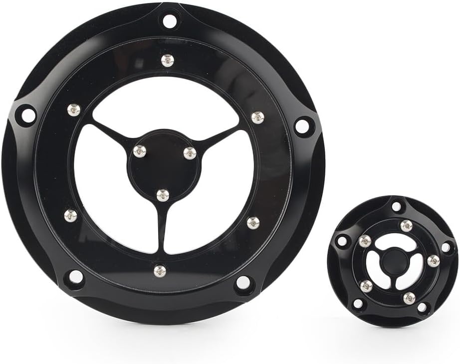 ya 2 8.15 Black Derby Timing Timer Cover for Harley Road King Electra Glide Softail