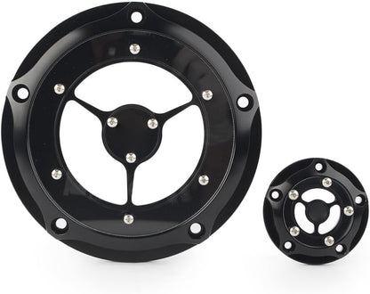 ya 2 8.15 Black Derby Timing Timer Cover for Harley Road King Electra Glide Softail