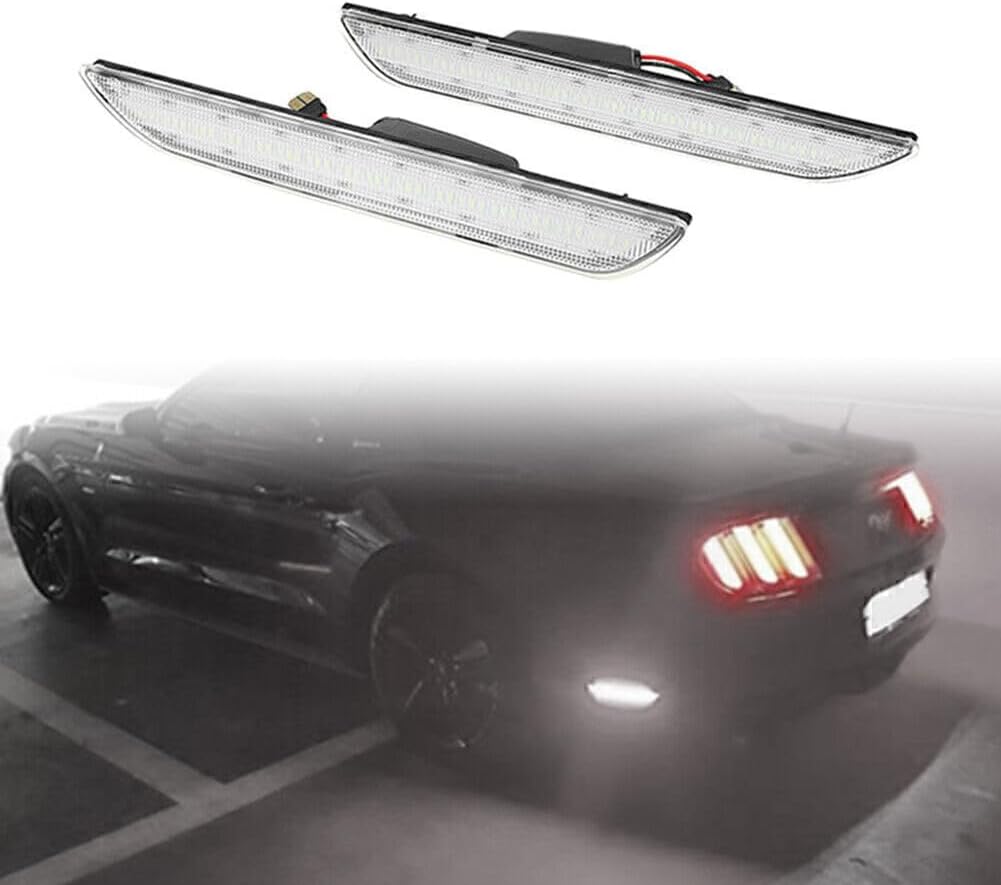 ya 3 8.24 baidi LED rear side marker lights for 2215-22 for Ford Mustang clear housing white light 
