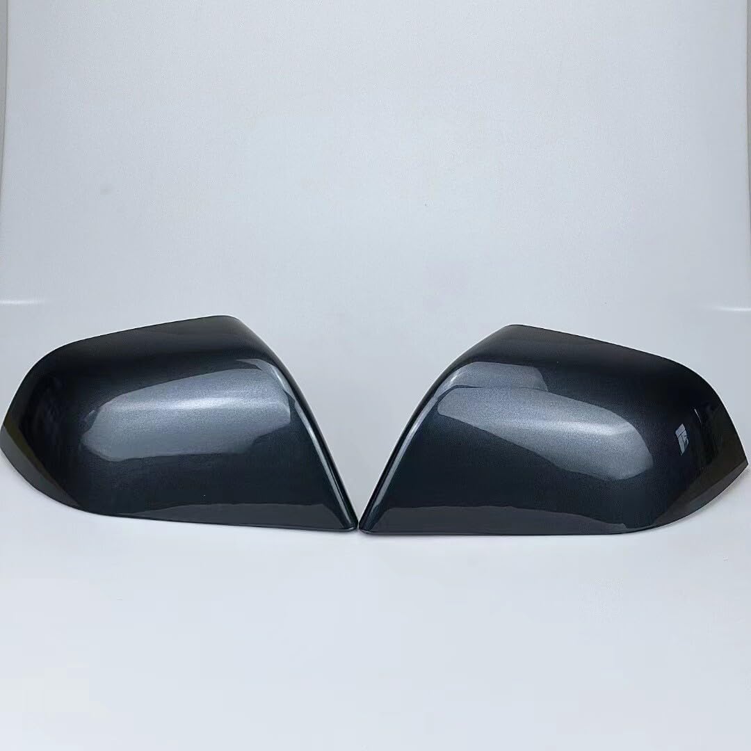 ya 11 9.14 baidiPair Black Rear View Side Mirror Cover Skull Cap LH&RH for Tesla Model Y