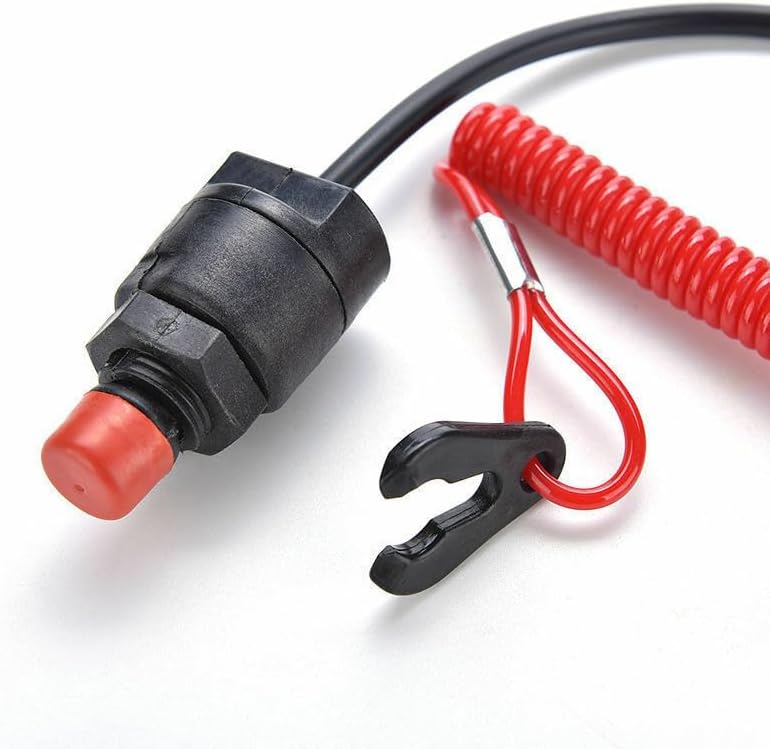 ya 2 8.15 Universal Boat Outboard Engine Motor Kill Stop Switch With Safety Tether Lanyard