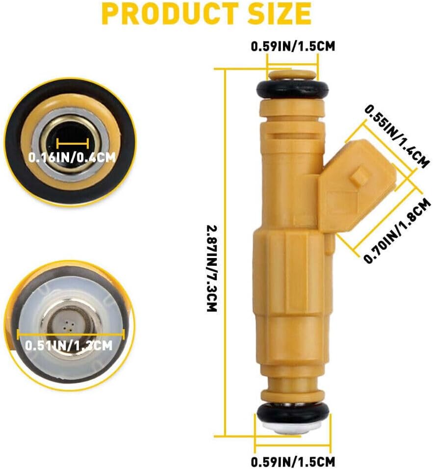 ya 10 9.16 baidi 6 Fuel Injectors For 1987-1998 for Jeep Cherokee 4.0 0280155710 EV1 4 Hole