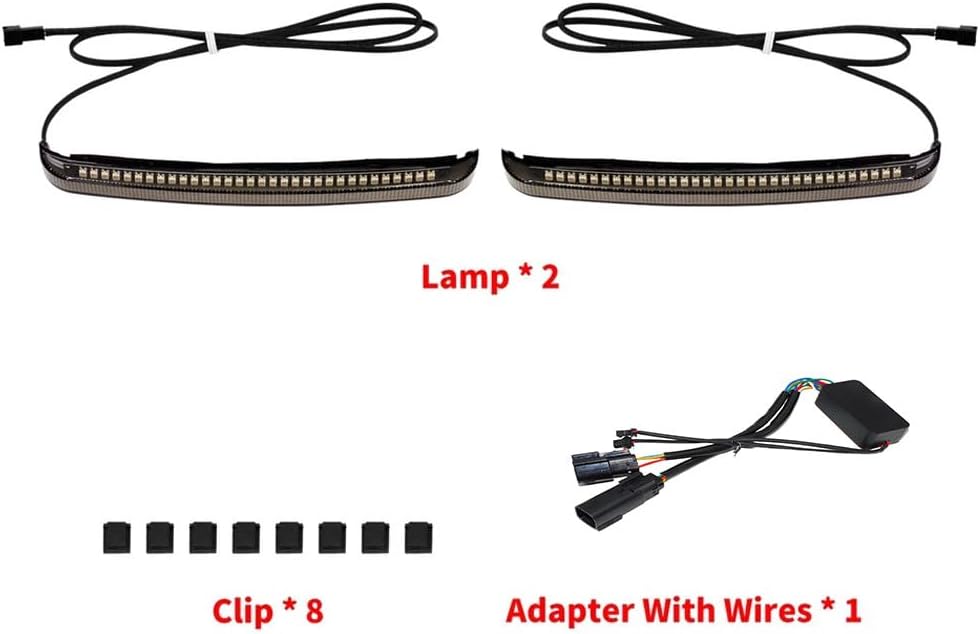 ya 13 9.15 baidi Smoke Saddlebag Tail Light LED Runnin Brake Turn Signal Lamp for Harley-Davidson