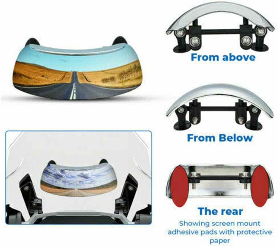 ya 2 8.15 180 Degree Motorcycle Blind Spot Mirror Rear View Mirror Anti Glare Wide Angle