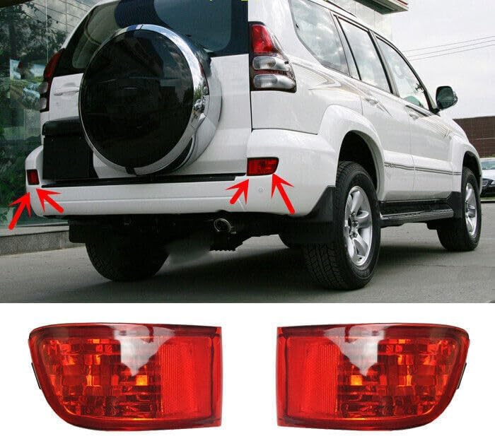 ya 10 9.16 zhengce LH&RH for Toyota Prado LC120 03-2009 Auto Rear Bumper Lamps Fog Lights Repl