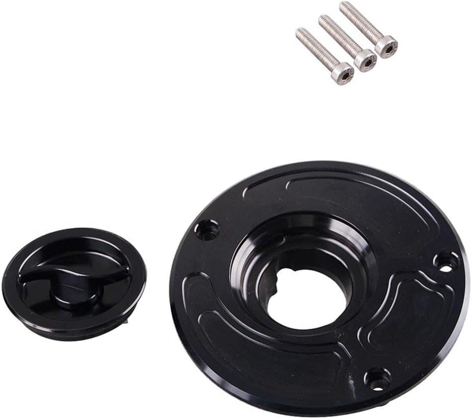 ya 4 8.8.2 CNC Fuel Gas Tank Cap Cover for Kawasaki 2003-2006 Z1000 2002-2005 ZZR1200 Black