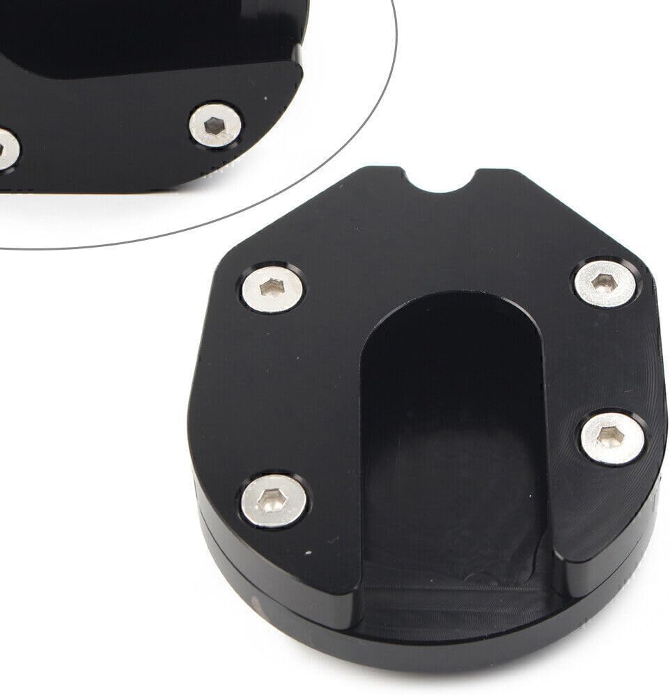 ya 4 8.8.2 Black Kickstand Extension Enlarger Plate Pad for Honda Forza 350/300/250/125