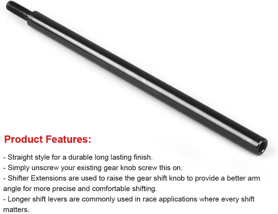 ya 4 8.24 baidi 10 10Inch M10X1.25 Shift Knob Extender Extension Lever Gear for Manual Shifter Rod