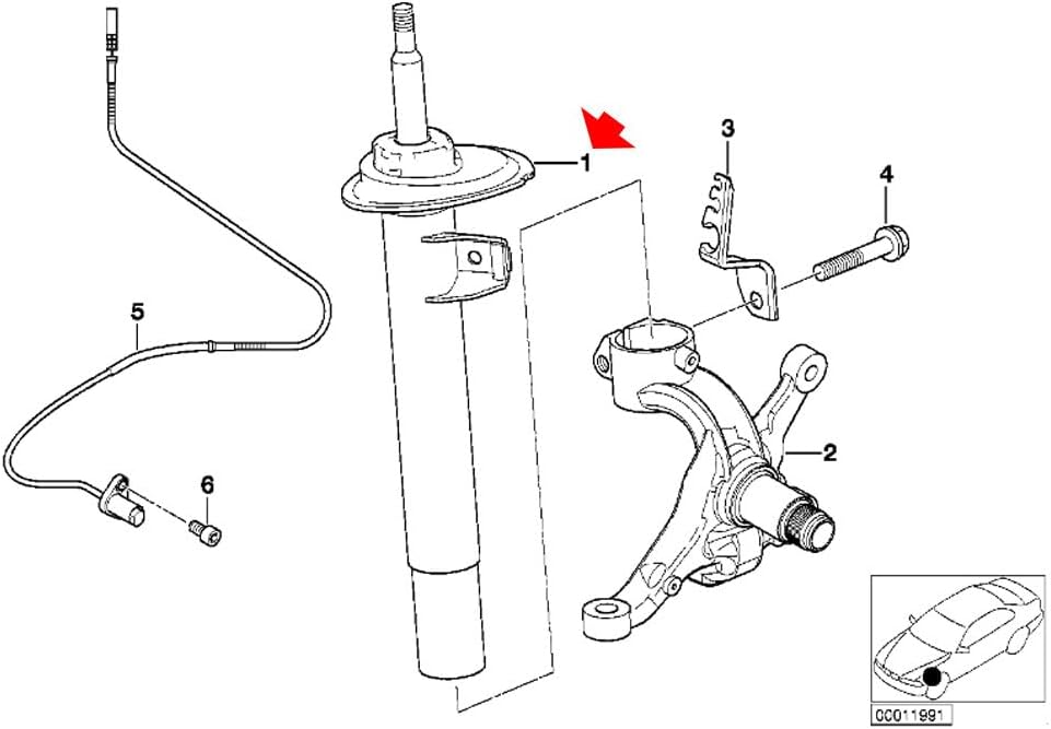 ya 8 8.24 baidi 2 for BMW E46 325i 325Ci 330Ci 330i Front Strut Shock Absorber Set 31316759095/6