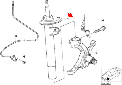 ya 8 8.24 baidi 2 for BMW E46 325i 325Ci 330Ci 330i Front Strut Shock Absorber Set 31316759095/6