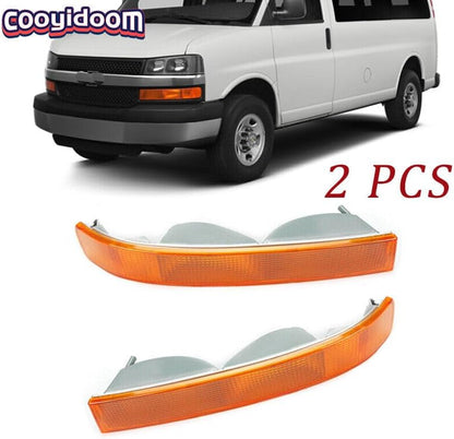 ya 2 8.15 2-piece set suitable for Chevrolet for GMC Van 1500 2500 2003-19 front turn signal light without bulb yellow