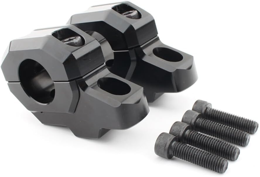 ya 4 8.8.2 Handlebar Mount Riser Clamp Handle Bar for Kawasaki Z900C Z900RS 2017-2024 Black