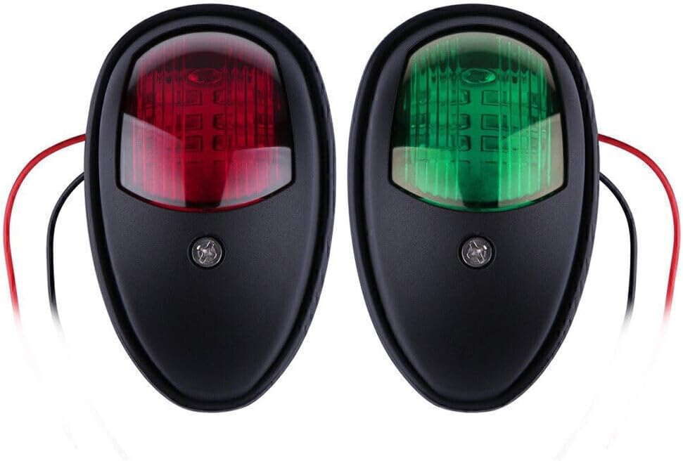 ya 4 8.14 12V LED Navigation Sailing Light Waterproof Marine Boat Yacht Plastic Red+Green