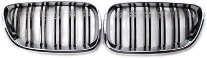 ya 4 8.14 for BMW 2 Series F23 F22 M2 14-18 15 Chrome&Gloss Black Double Slat Front Grille