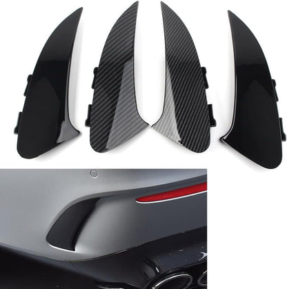 ya 4 8.14 Rear Bumper Lip Chin Spoiler Lower Splitter for Mercedes-Benz CLA C118 2020 Blk