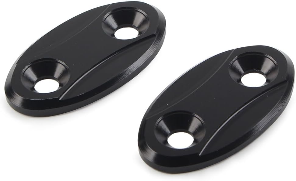 ya 23 10.7 baidi 2x Rearview Mirror Block Off Base Plates Cover for BMW S1000RR 2009-2018 Black