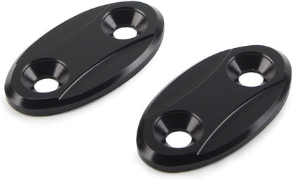 ya 23 10.7 baidi 2x Rearview Mirror Block Off Base Plates Cover for BMW S1000RR 2009-2018 Black
