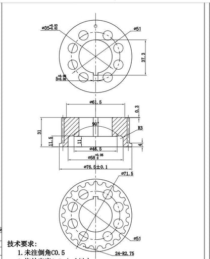 ya 5 8.10 Camshaft Drive Sprocket for Mitsubishi L200 K14T K34T L300 for Pajero Montero L400