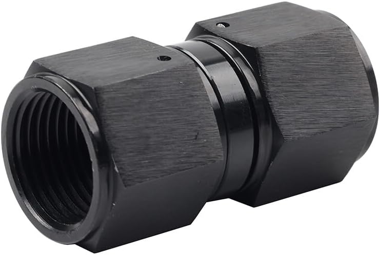 ya 10 9.16 baidi 10AN Female to Female Straight Swivel Coupler Union Fitting Adapter Black
