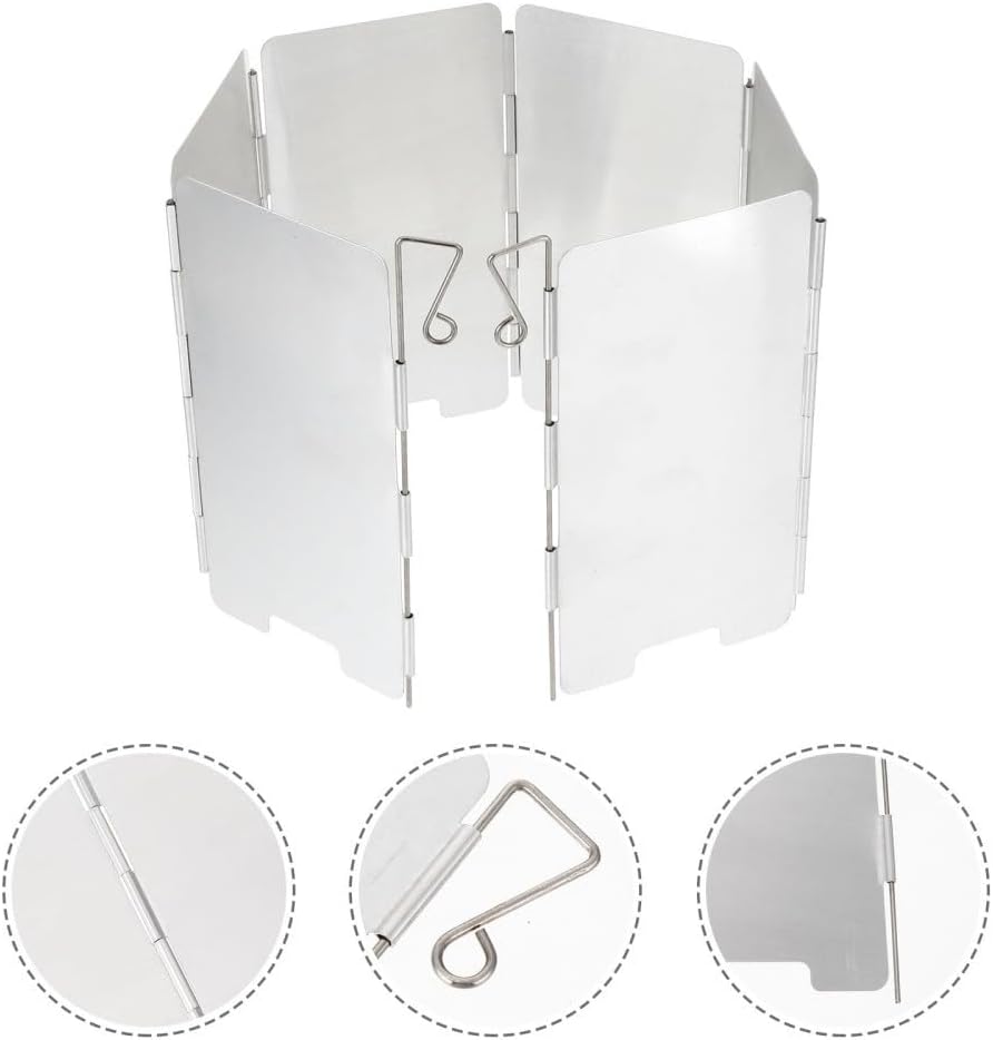 ya 2 8.15 Camping Accessories Windshield Windscreen for Stove Supplies Folding