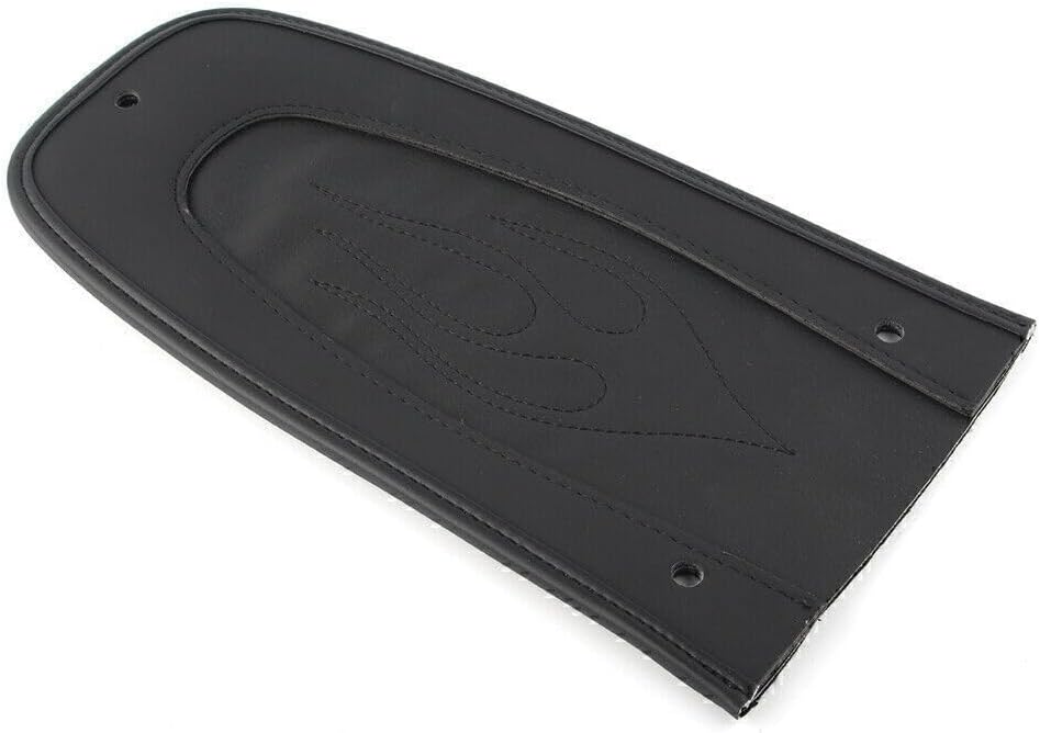 ya 4 8.8.2 Moto Drag Flame Stitch Leather Rear Fender Bib Fits for Harley Touring 1997-17 Black